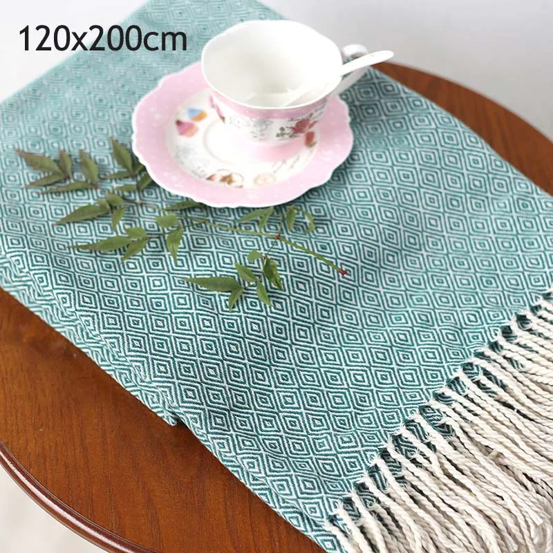 green 120x200 см искусственная шерсть мягкий плед вязаный плед с кисточкой для кровати диван Элегантный легкий уютный - Цвет: green