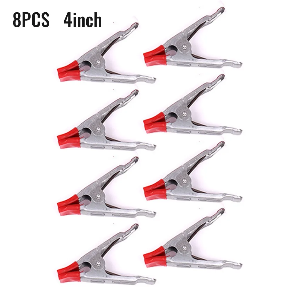 

4 Inch Spring Clamps 40 Pcs 8x Clamps Metal Red & Black Spring Steel W/ Rubber Tips