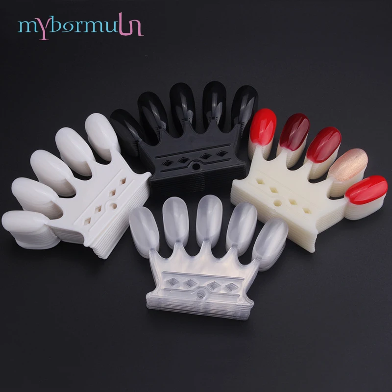 10 шт./компл. Набор накладных кончиков для ногтей круглая форма прозрачный