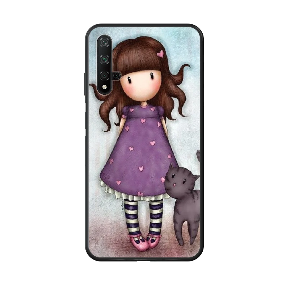 

Santoro Gorjuss Phone Case Hull For Huawei Honor 7 8 9 10 20 A S X Lite Pro Black Prime Soft Bumper Silicone Cover 3D Back Tpu