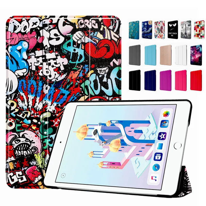 Магнитный чехол для нового iPad Mini 5 2019 Mni5 5th gen e-reader Тонкий планшета Apple 4 PU кожаный