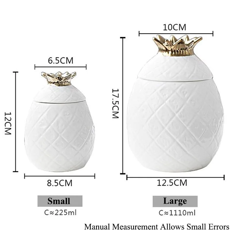 Креативная ананасовая керамическая банка для хранения чая зерна кофе