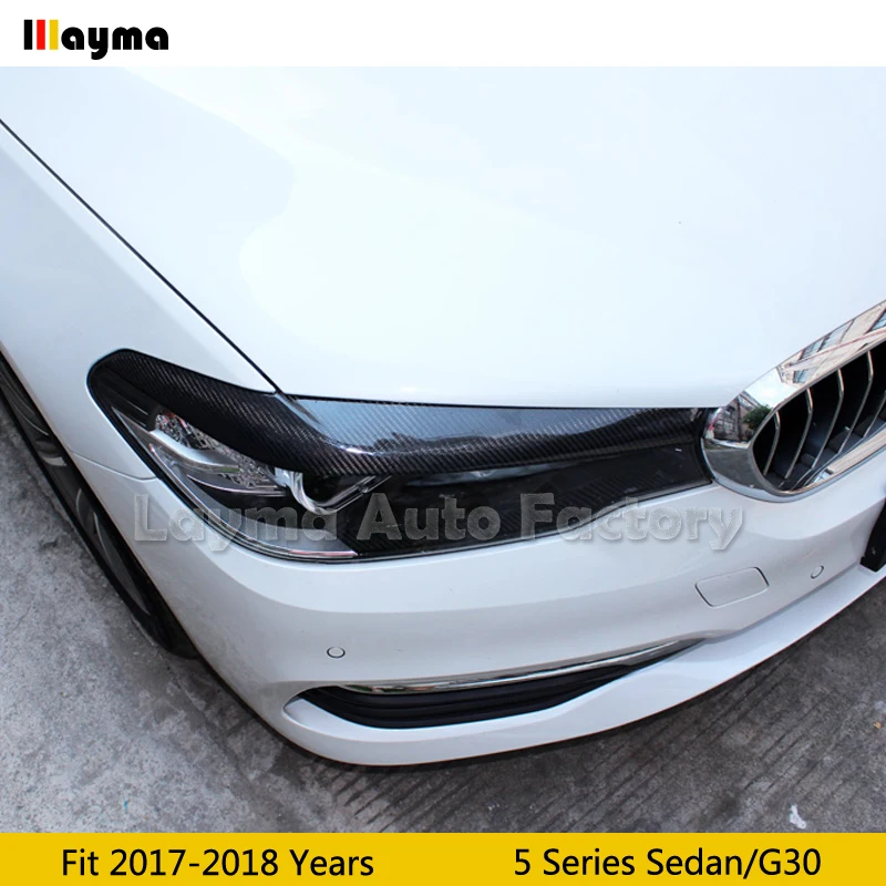 Автомобильные брови из углеродного волокна для BMW 5 серии 525i 4 Двери Седан G30 2017 - 2020