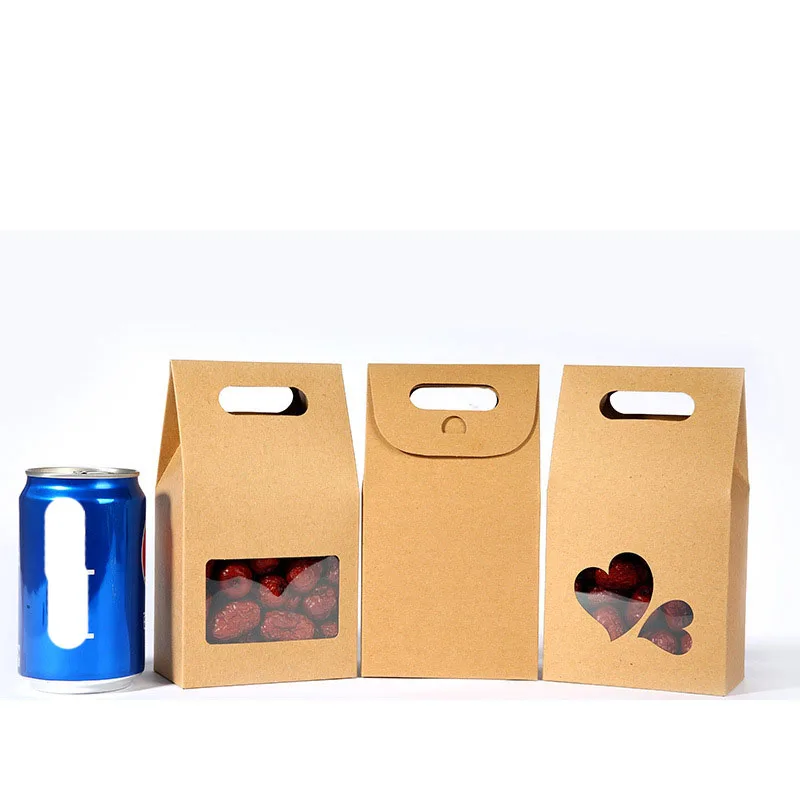 Упаковочная Подарочная коробка из крафт-бумаги однослойная оконная наклонная