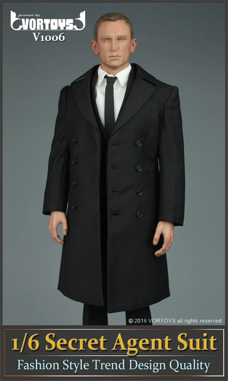 

VORTOYS V1006 1/6 Agent Suit Large Clothes Accessories Suit Fit 12" Male Action Figure Body Toys