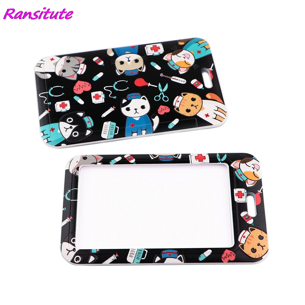 ransitute r1890 medical cat bank credit card holder id name work card holder diy hang rope for doctor nurse hospital supplies free global shipping