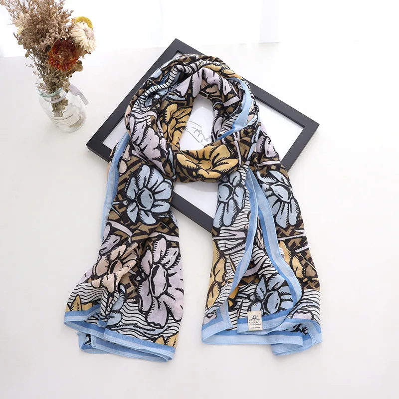 

Spring Summer Extra Long Printed Silk Scarf Women's Thin Summer Scarf Beach Towel Shawls scarf women scarf