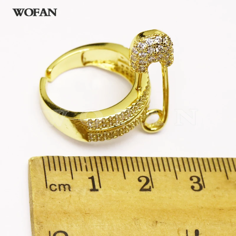 

10 Pieces Zirconia clasp rings for women jewelry clasp shape rings for women rings for women jewelry accessories 8167