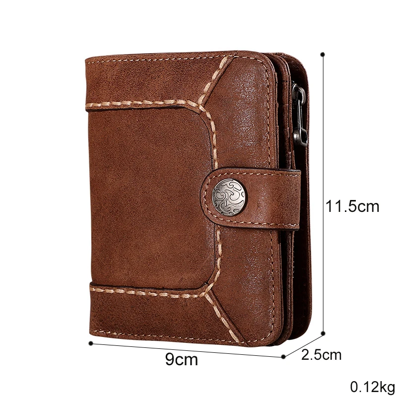 

Leather Short women Wallet With Card Holder Short Zipper Coin Purse For lady Small Money bag Female Buckle Purse Mini wallet