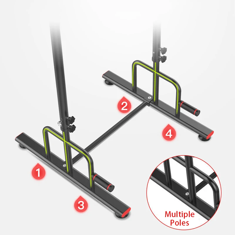 Многофункциональная стойка для приседаний с регулировкой высоты и 5 насадками
