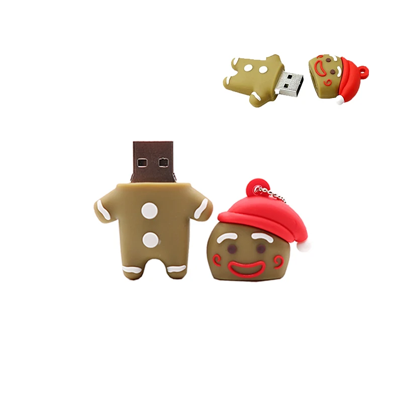 

Christmas Gifts Usb Flash 128gb Gingerbread Man 4GB 8GB 16GB 32G Cartoon Gloves Pen Drives Memory Stick Cute Device Deals