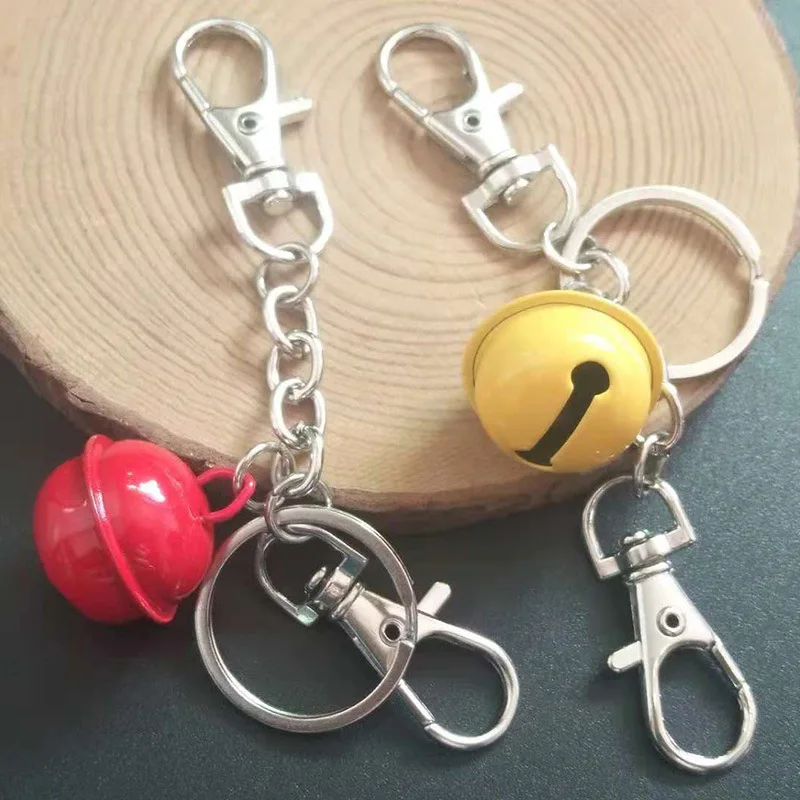 Брелок колокольчик с двойной пряжкой лобстером цепочка для ключей женщин и