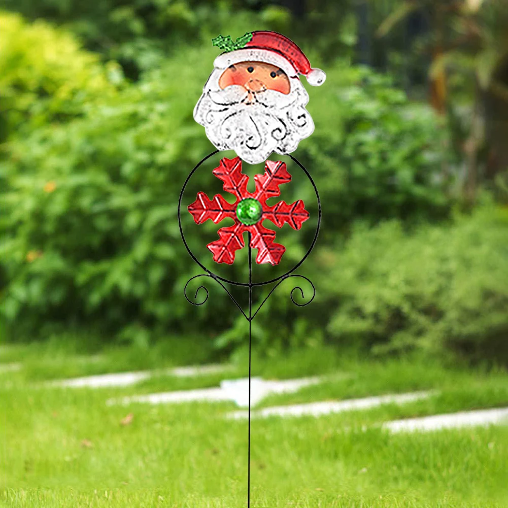 

Christmas Metal Windmill Garden Decoration Outdoor Wind Spinners Wind Catchers Christmas Yard Lawn Decoration Snowman Windmill