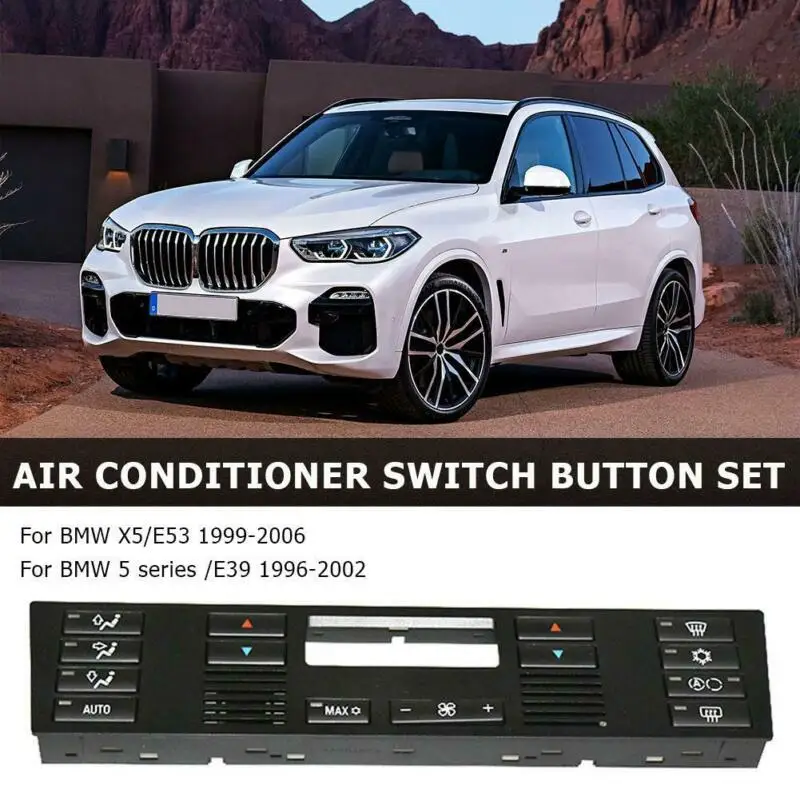 

Protector Ac climate control Air Conditioning Black Button Cover For BMW X5/E53 E39