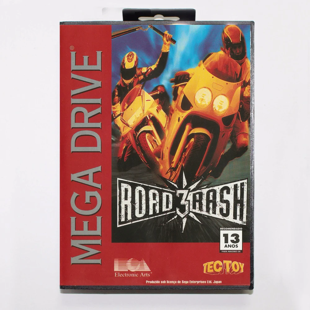 Игровой картридж Road сыпь 3 Tour De Force 16 бит игровая карта MD с розничной коробкой для