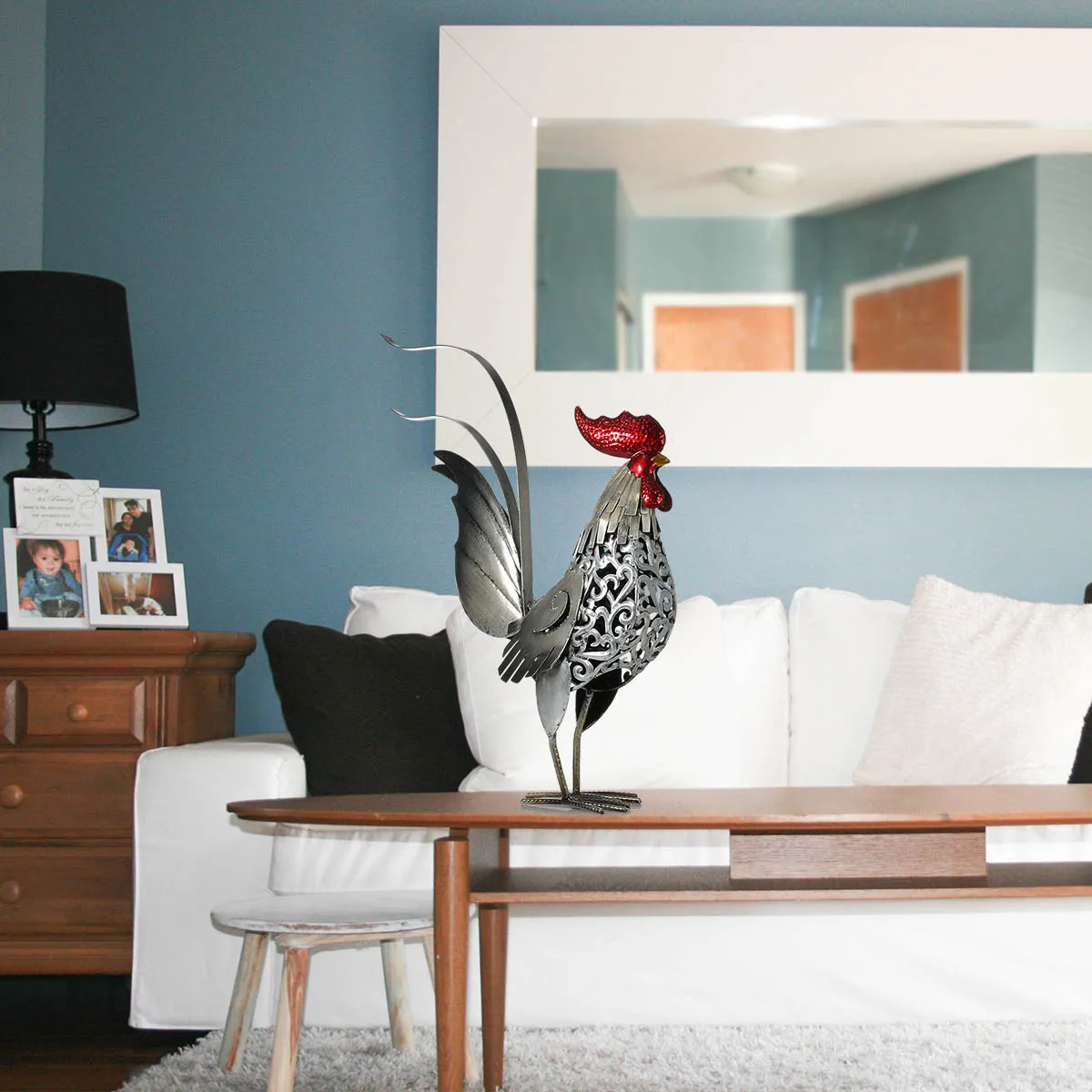 Металлическая скульптура TOOARTS резной Железный петух предметы домашнего