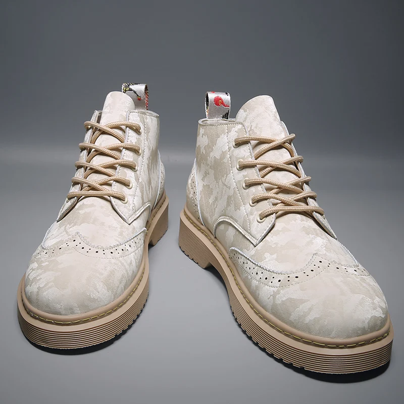 

2019 Новинка весны и осенние мужские ботинки; Сезон осень; Ботильоны из натуральной кожи для мужчин; «Брок» монокль в ретро-стиле для мужчин в ...