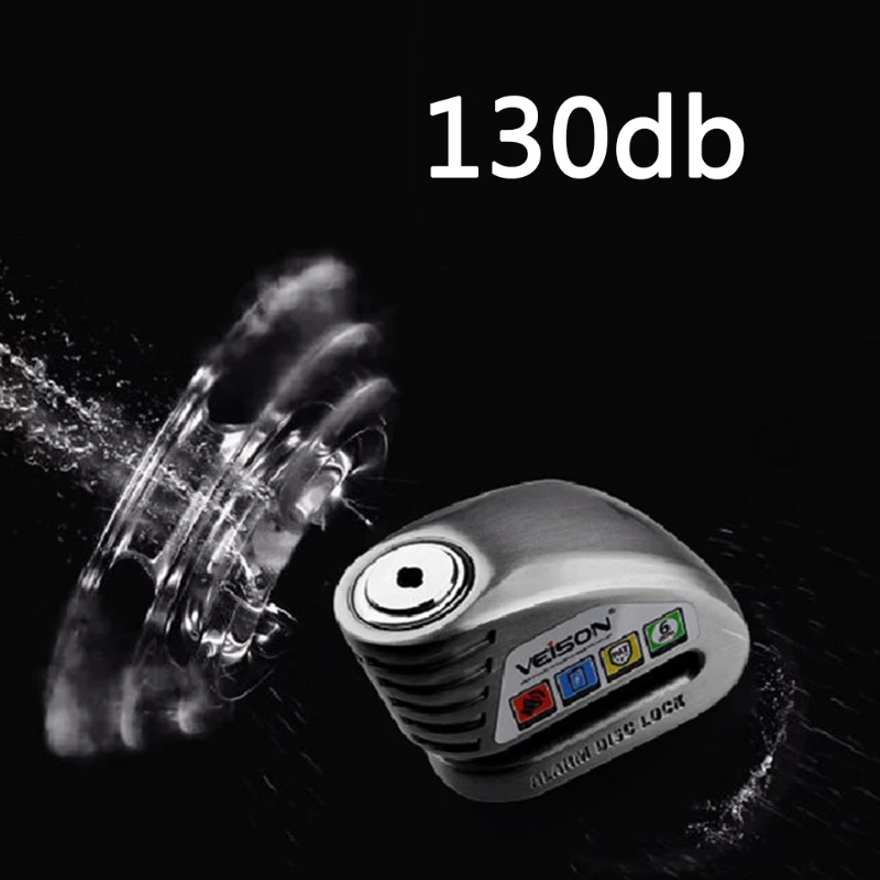 

DX8 Motorcycle Bike Anti-Theft Padlock Alarm Controllable Disc Brake Lock 130DB L9BC