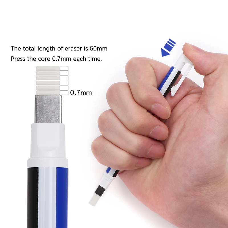 Резинка в виде ручки TOMBOW MONO Zero, форма круглая/квадратная, наполнение, для исправлений в рисовании и офисной работе.