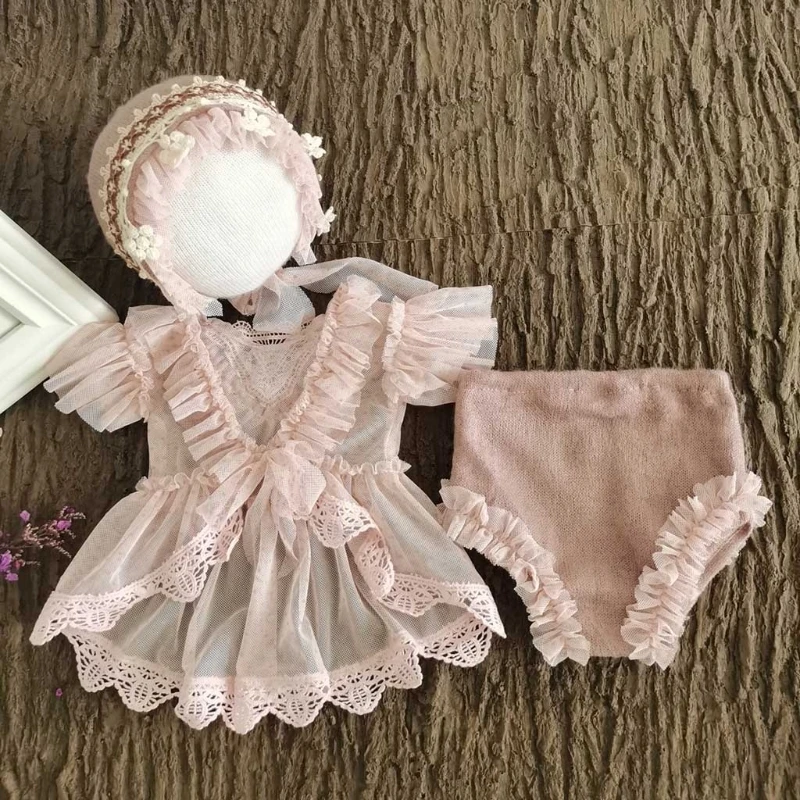 

3Pcs/Set Baby Hat+Top+Shorts Newborn Photography Props Infants Costume Outfits 97BC