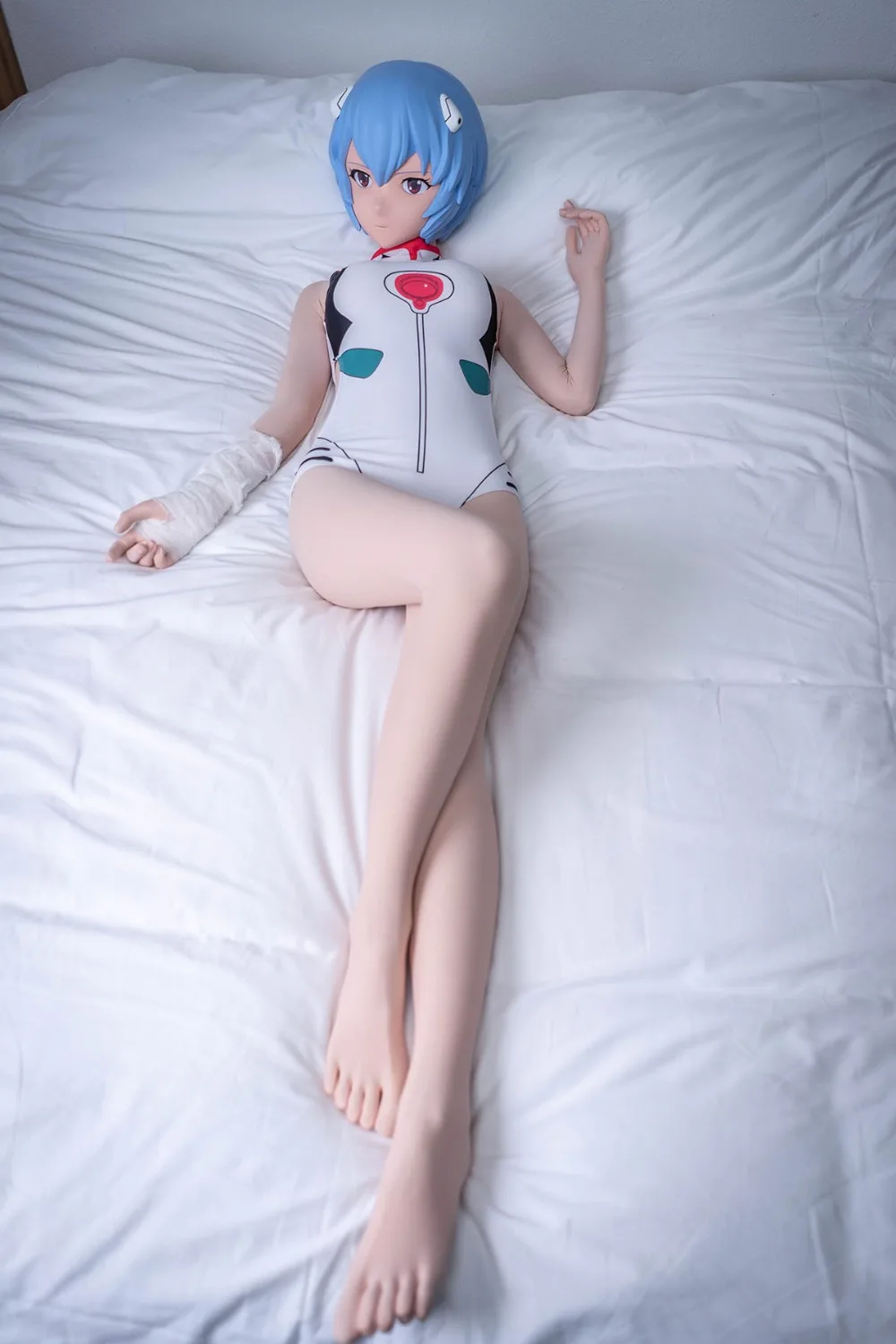 

(LiLi Mask-72) Resin Head Mask Kigurumi Ayanami Rei Cosplay Japanese EVA Anime Silicone Kigurumi Mask Crossdresser Doll