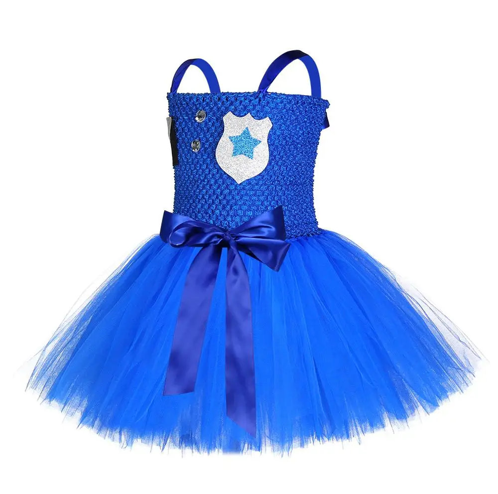 Костюм полицейский для ролевых игр на Хэллоуин Королевский пушистый тюль