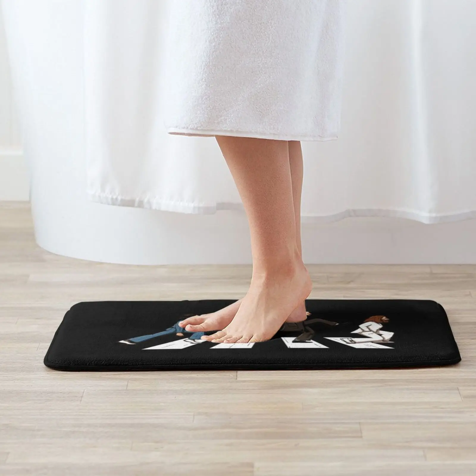 Коврик с крестом нескользящий коврик для пола спальни альбома Abbey Beatle Music | Дом и