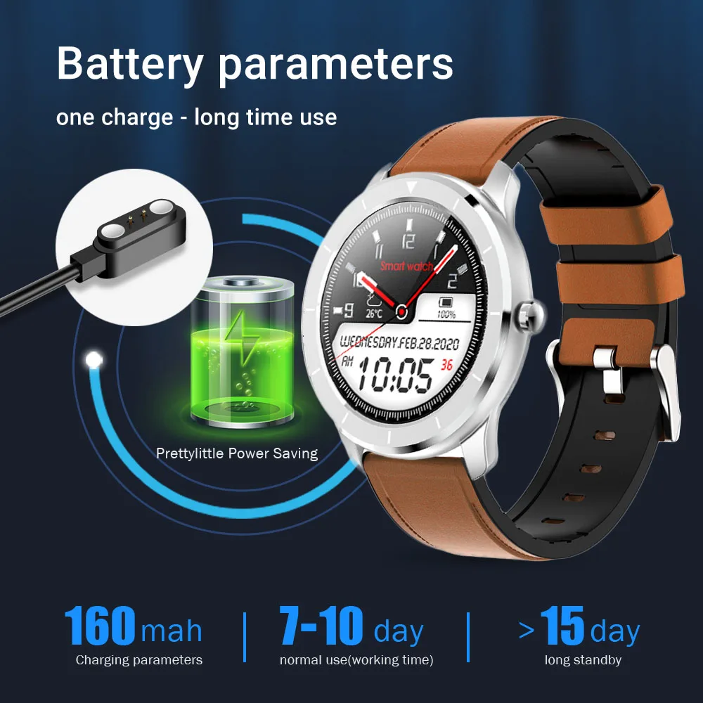 

2020 Pre06 Smart Watch Men Custom Dial IP68 Waterproof Full Touch Screen SmartWatch for Android IOS Phone Sports Fitness Tracker