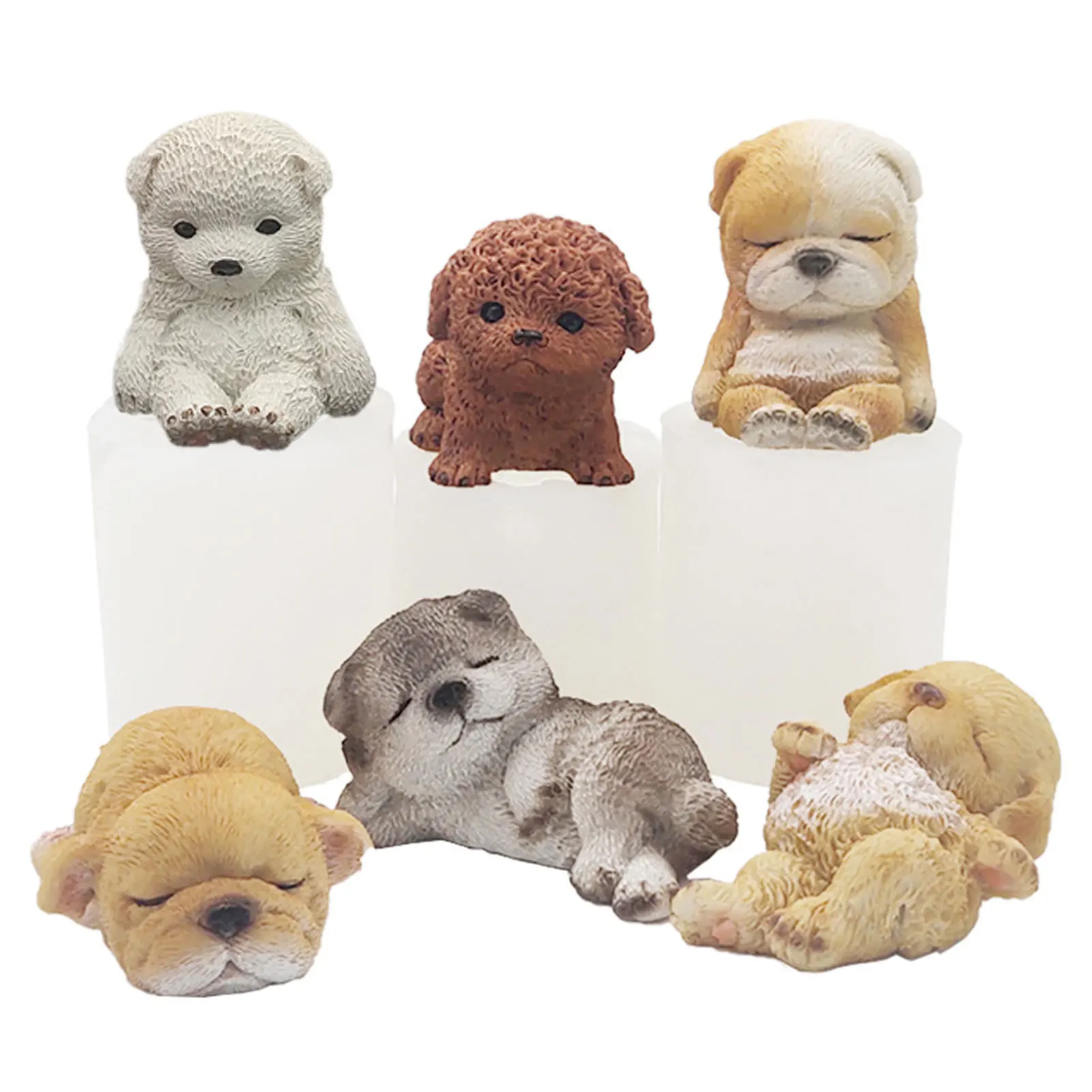 

Puppy Silicone Mold Dog Shaped Cake Decorative Baking Mold Animal Resin Crafts Making Mold For Candle Soap Handcrafts DIY