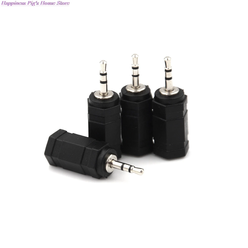 

4 PCS Black 2.5mm Male To 3.5mm Female Audio Stereo Headphones jack Adapter Plug