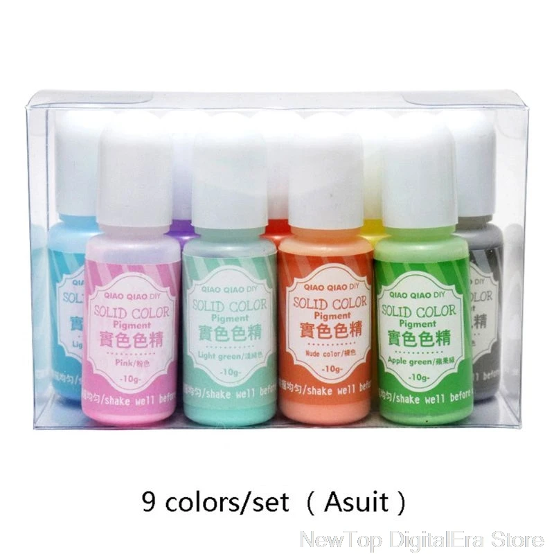 

9 Pcs/set Solid Color Resin Dye Epoxy UV Coloring Pigment DIY Handmade Craft Art Set Jewelry Making Filler Jy13 20 Dropship