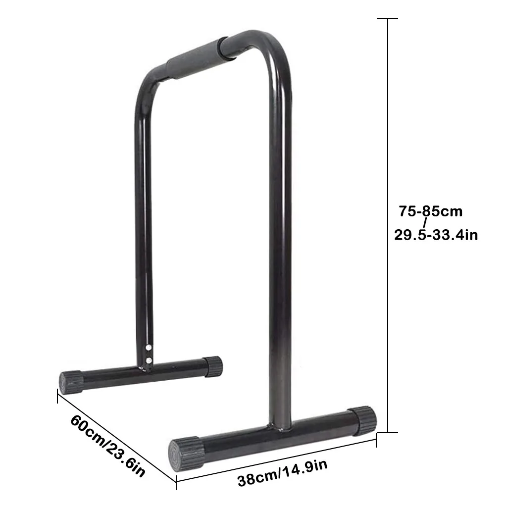 

[US Shipping]Parallel Bars Portable Lightweight Dip Station Body Press Bar With Adjustable Length and Foam Grips Dip Bar