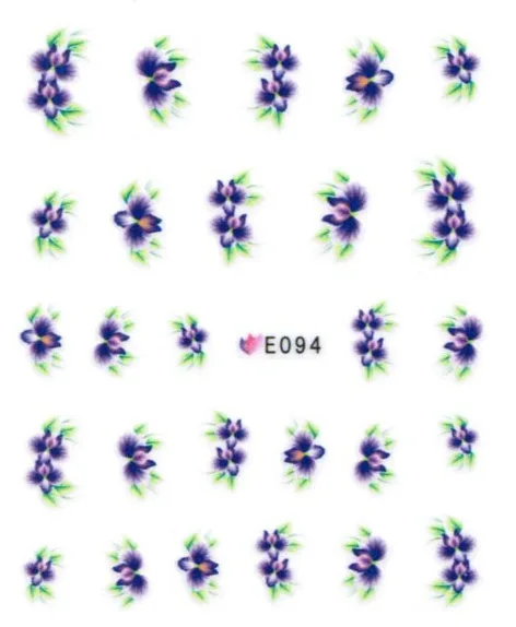 1 лист наклеек для дизайна ногтей 3D реалистичные цветы клейкие украшения