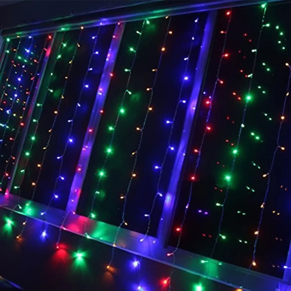 

3x6M 600 LED Icicle String Lights Curtain Light for Christmas Home Outdoor Decoration with US Plug (Multicolor Light)