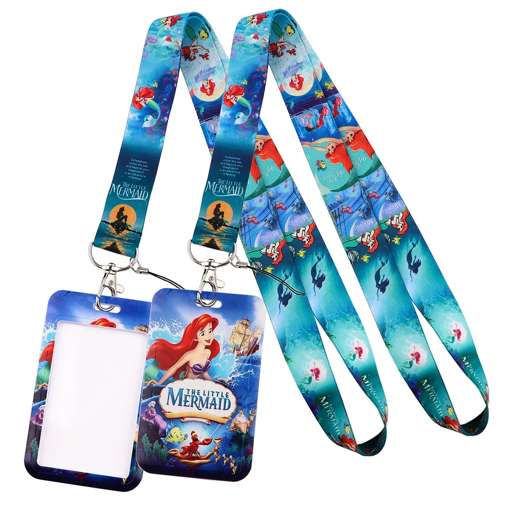 Шнурок для ключей LT1268 с рисунком русалки цепочка Обложка удостоверения личности