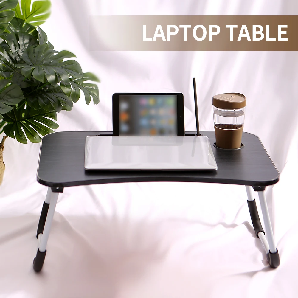 

Стол для ноутбука складной, столик для учебы, поднос для завтрака, подставка для ноутбука с выдвижным ящиком для хранения планшета и телефон...