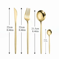 gold cutlery dinner set stainless steel tableware kitchen set dinnerware spoon fork knife flatware set eco friendly tableware