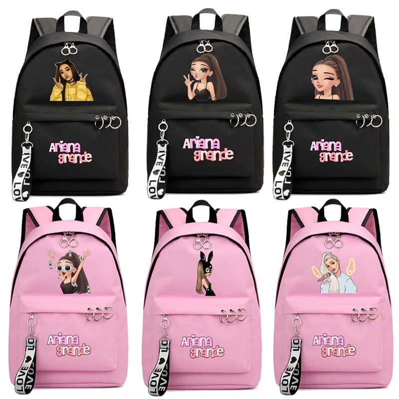 

Модный школьный рюкзак Ariana Grande для девочек, школьные сумки, красивые сумки для книг, рюкзак для книг в стиле хип-хоп, школьный ранец для студе...