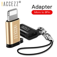 accezz 4pc otg adapter micro usb female to lighting 8 pin for iphone x xs max xr 7 8 6s plus phone data sync charger converter
