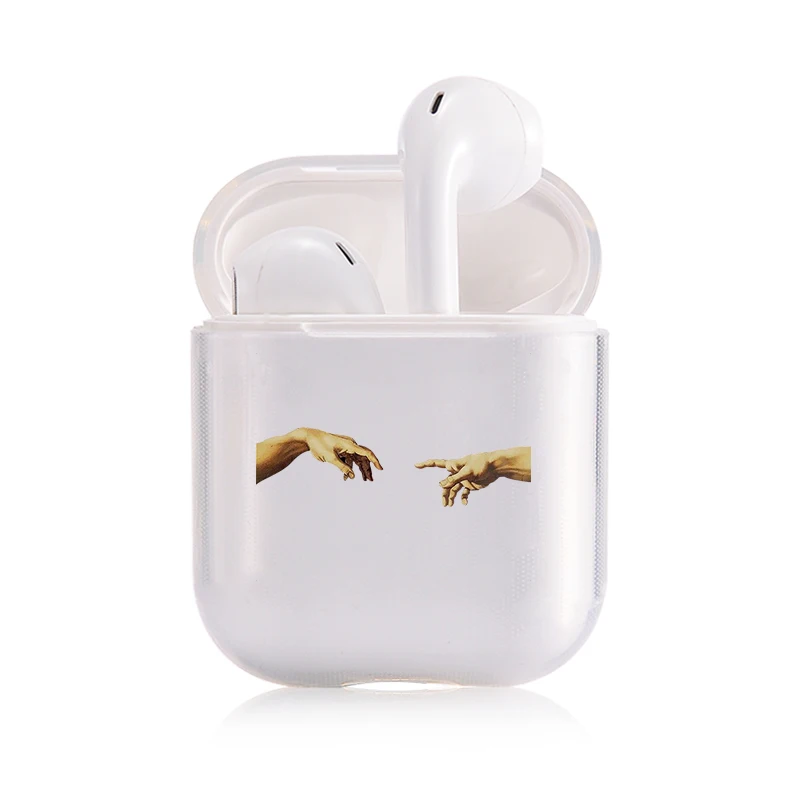 Clear Case For Airpods Art Transparent Case For AirPods 1/2 Case Hard PC Protective Cover Wireless Earphone Case - Цвет: pods109