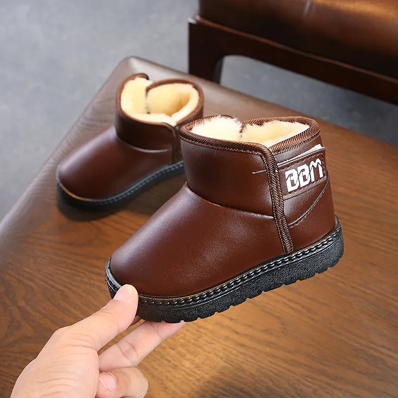 Детские ботинки с бархатной подкладкой JUSTSL водонепроницаемые теплые для