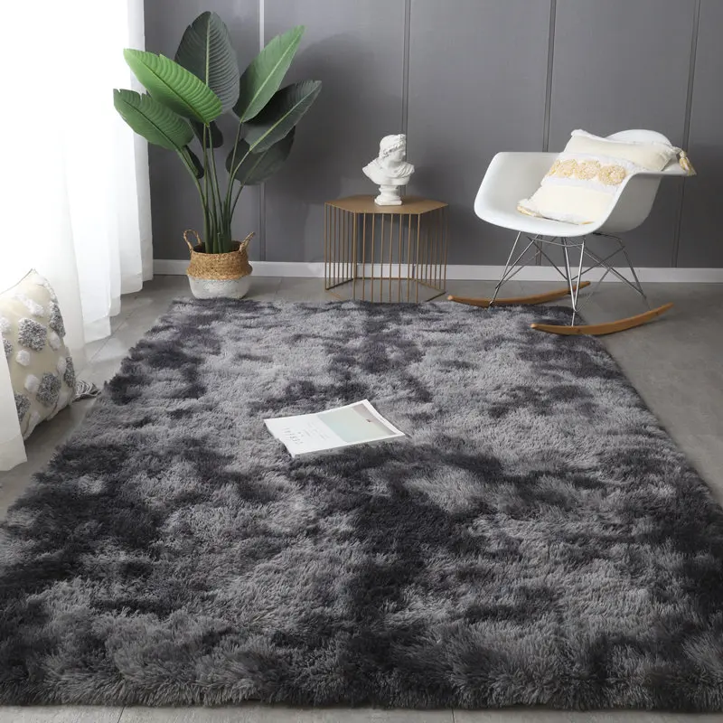 Пушистые абстрактные Коврики для спальни пушистый меховой ковер супер мягкий