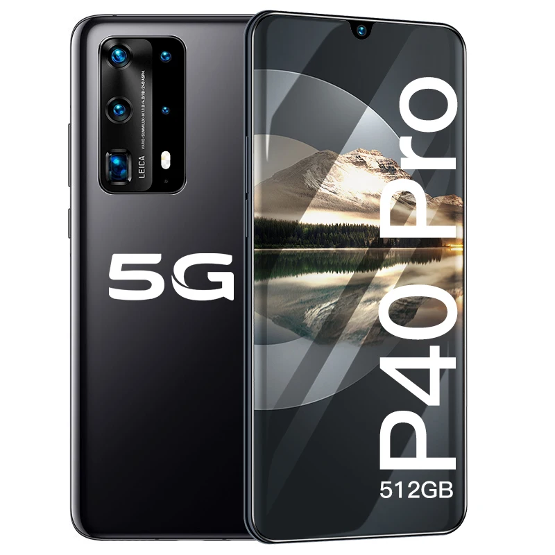 P40 Pro смартфонов 6 8 HDinch полный экран мобильные телефоны 12GB + 512GB смартфон 16 ГБ 32 Мп HD