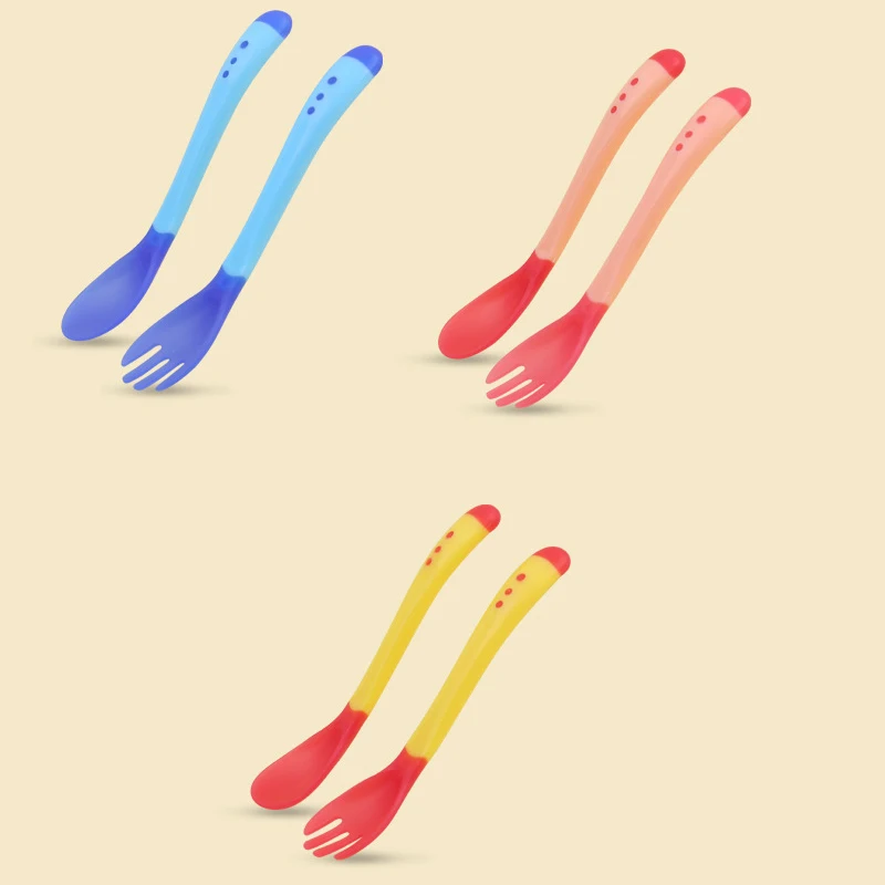 Ложка и вилка с датчиком температуры для детской безопасности 2