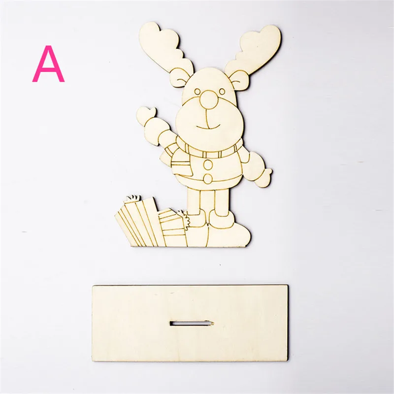 Деревянные настольные украшения Санта Клауса Детские картины деревянные доски