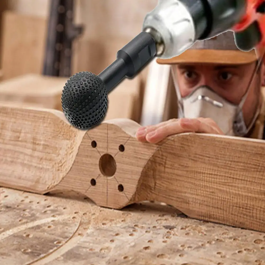 

Spherical Wooden Groove Carving Knife Rotary File Round Carving Woodworking Spherical Tool Electric Grinding Hand Grinder F H4M3