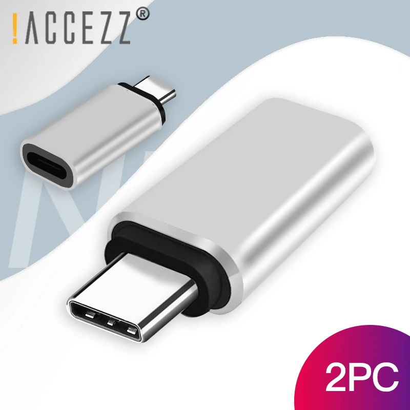 ! ACCEZZ 2 шт. type c OTG адаптер для освещения женский кабель samsung S9 S10 A80 huawei P20 Pro