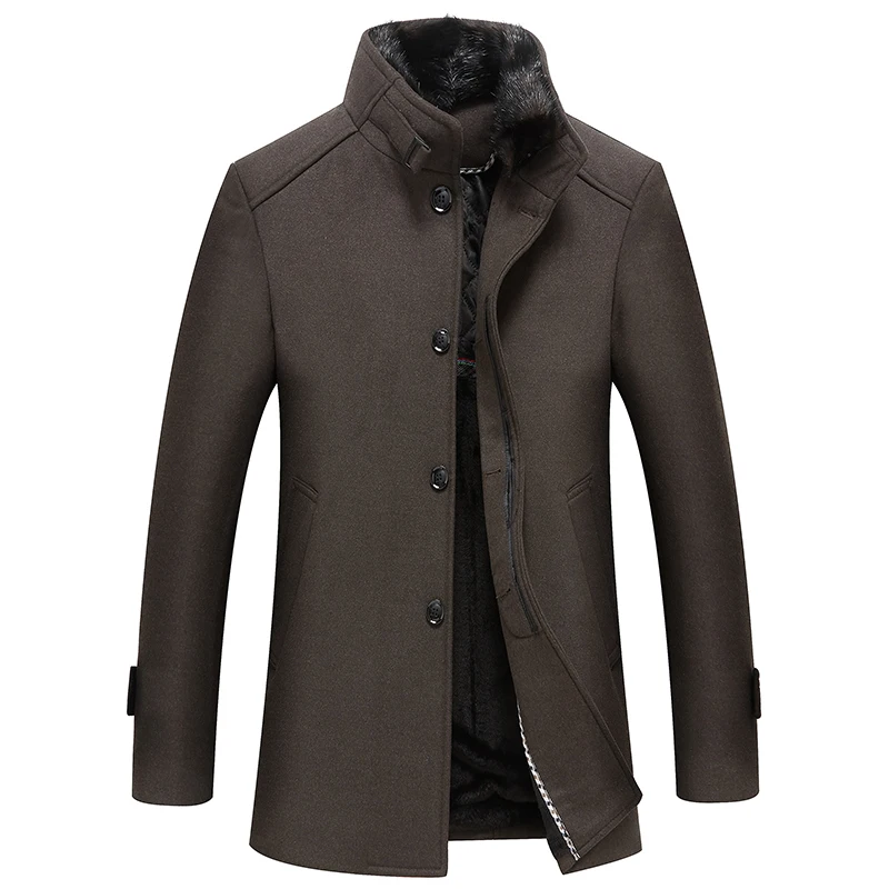

Middle age and old age New Winter Keep warm Coat Men Leisure Woolen Coats Men's Fashion Jackets / Casual Men Overcoat