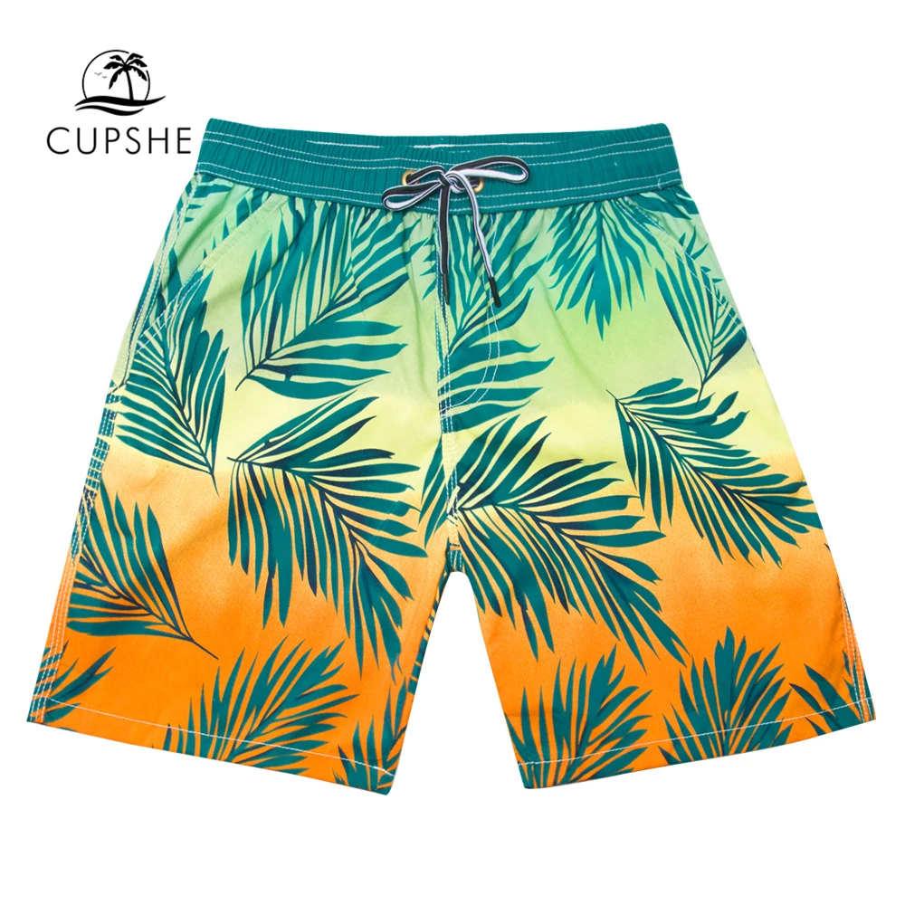 CUPSHE тропический пальмовый принт мужские бордшорты летние пляжные шорты 2019