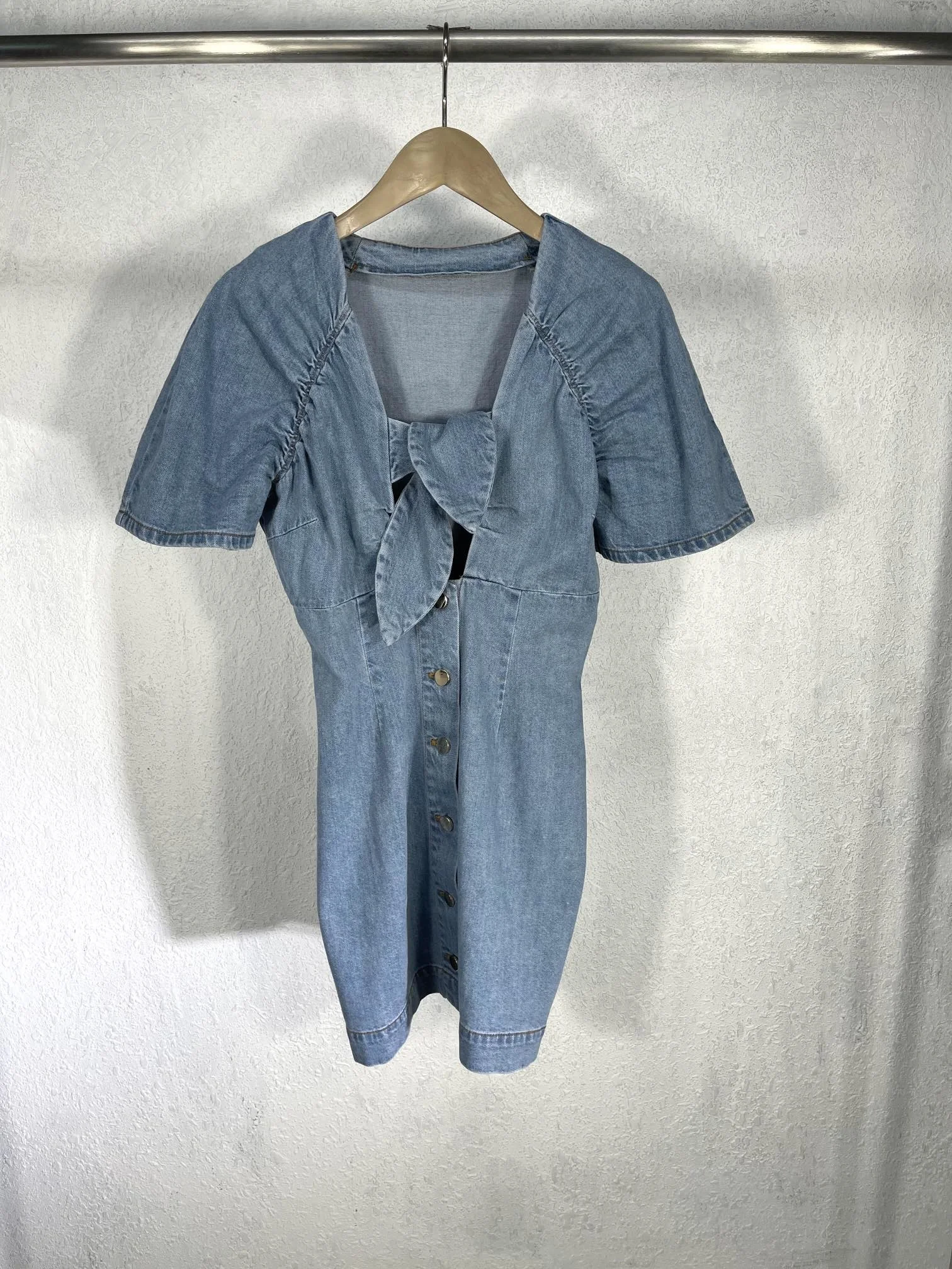 

2021 Summer New Fashion Puff Sleeve Cowboy Denim Dress For Female Gdnz 5.24